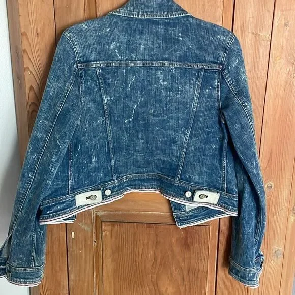 Pilcro & the Letterpress acid wash distressed denim jacket - Picture 7 of 10